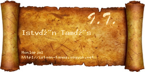 István Tamás névjegykártya